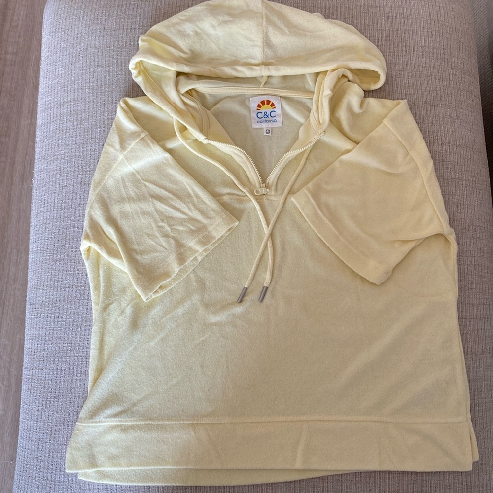 Hooded Terry cloth pullover